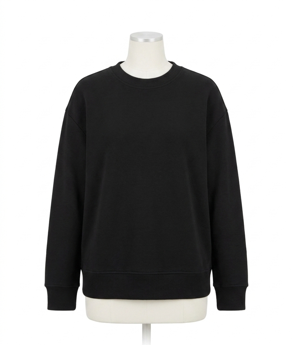 NEW VARLEY gabriella long sleeve sweatshirt in black